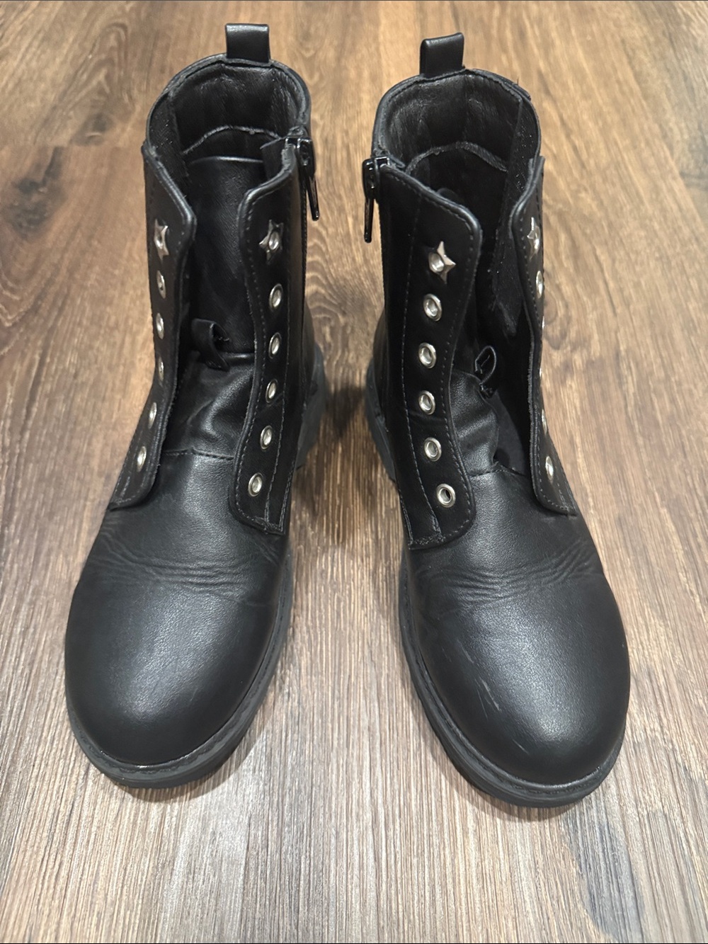 Black Women's Ankle Boots with  Stud Detail